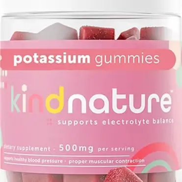 Kind Nature High Potassium Supplement 500mg - Chewable Gummies for Adults & Kids