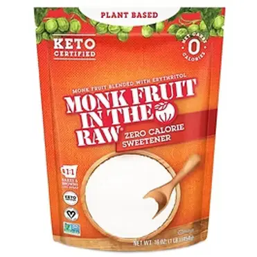 MONK FRUIT IN THE RAW, Natural Monk Fruit Sweetener w/ Erythritol, Sugar-Free Keto
