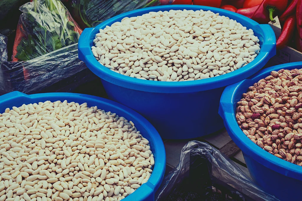 Beans, great northern, canned, sodium added, drained and rinsed