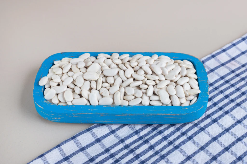 Beans, navy, canned, sodium added, drained and rinsed