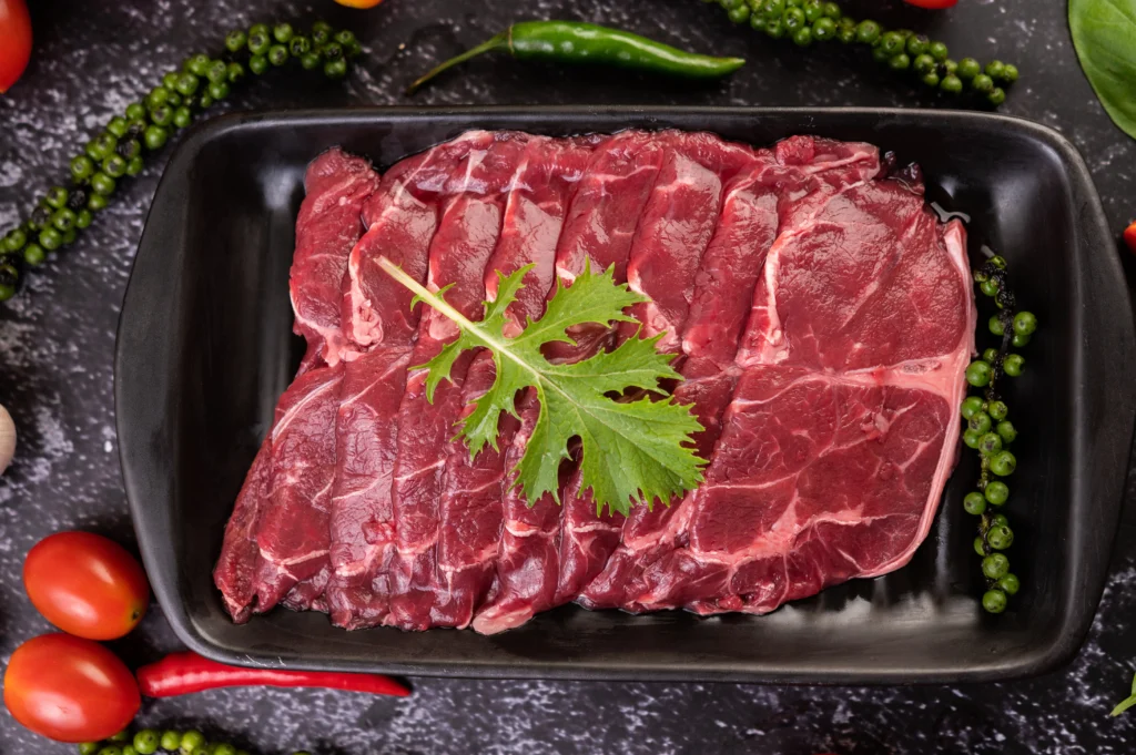 Beef, chuck, roast, boneless, choice, raw