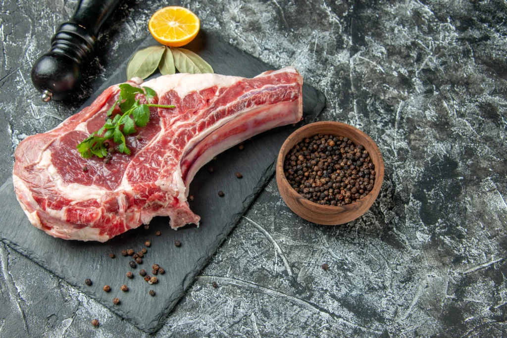 Beef, short loin, porterhouse steak, separable lean only, trimmed to 18 fat, select, raw
