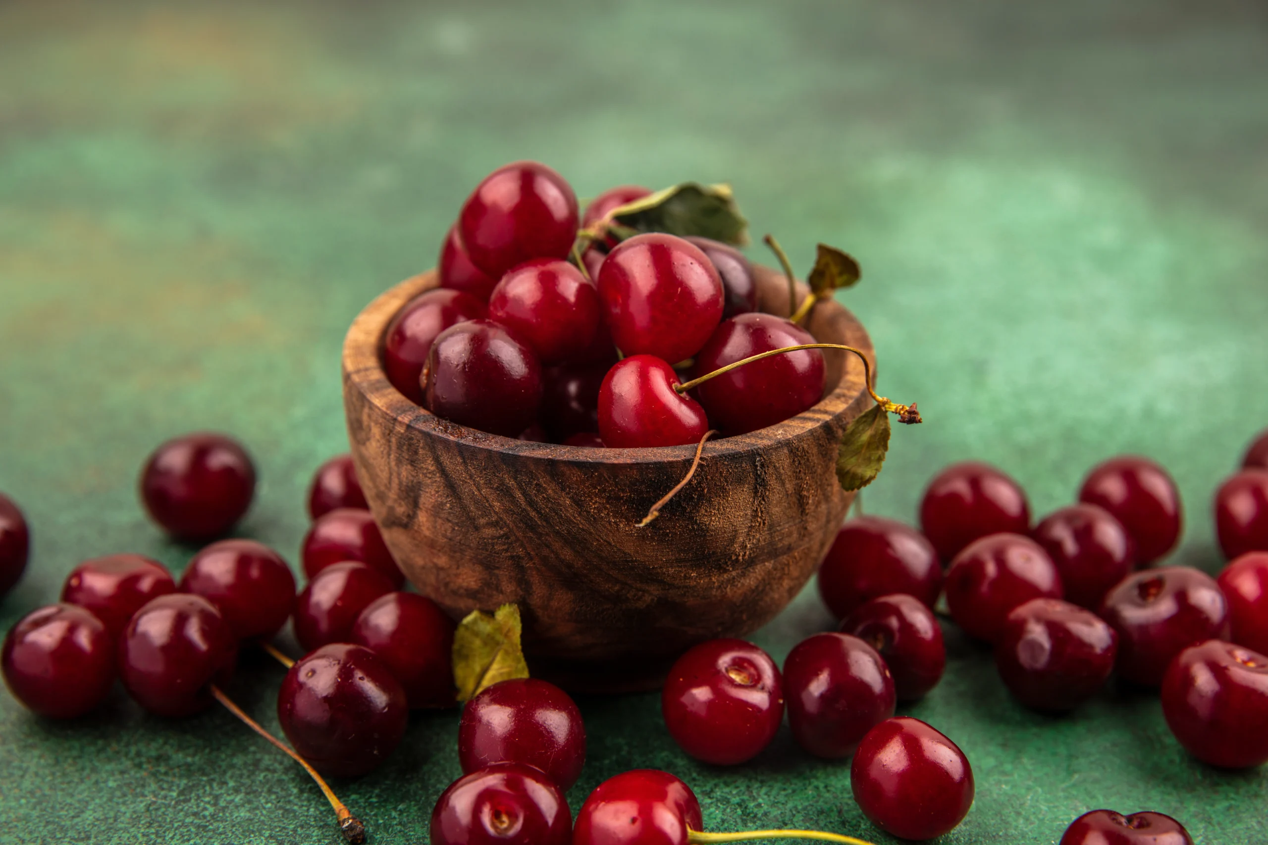 Cherries, sweet, dark red, raw