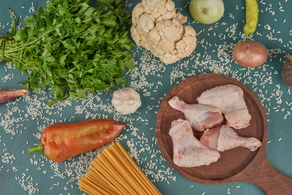 Chicken, ground, with additives, raw