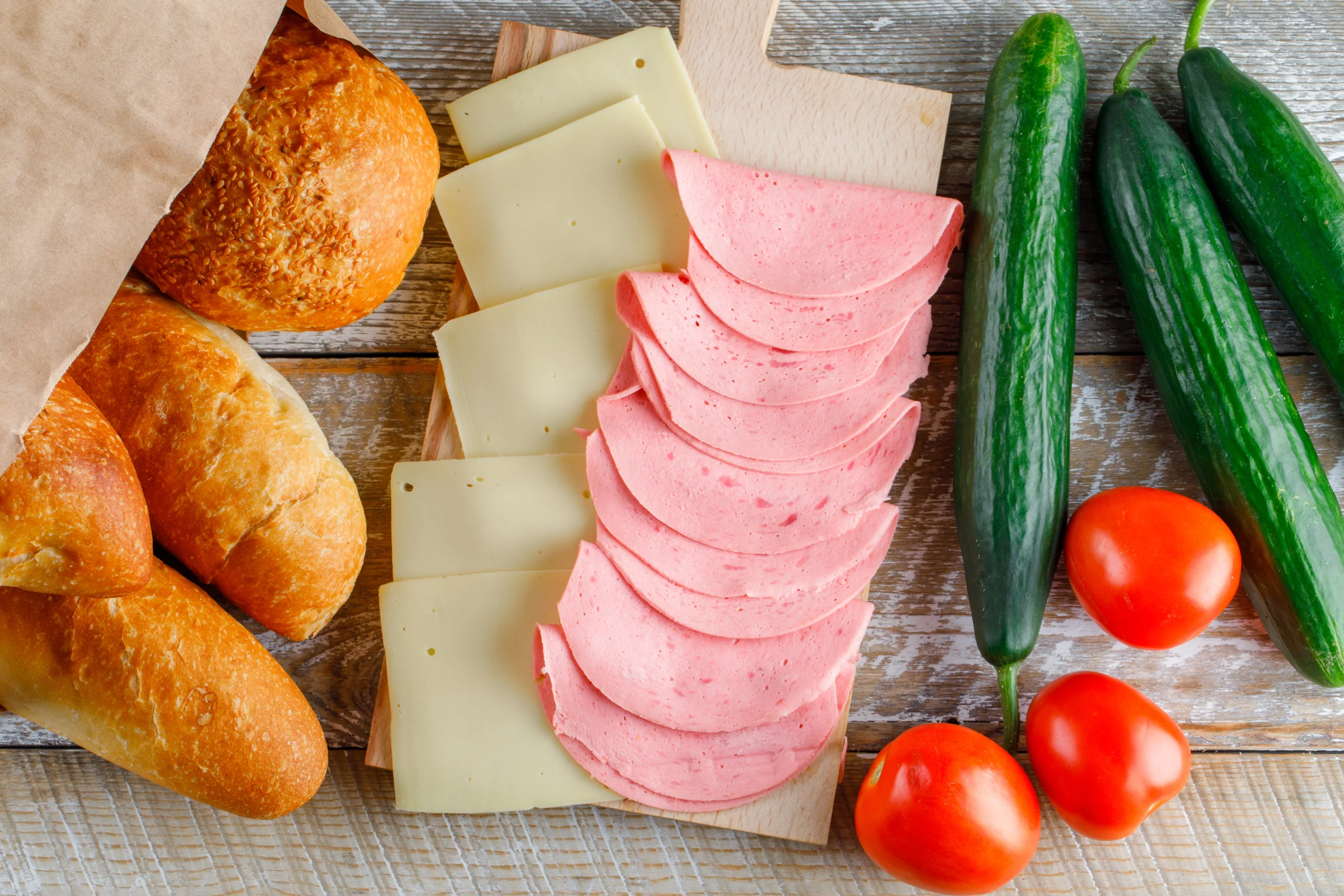 Ham, sliced, pre-packaged, deli meat