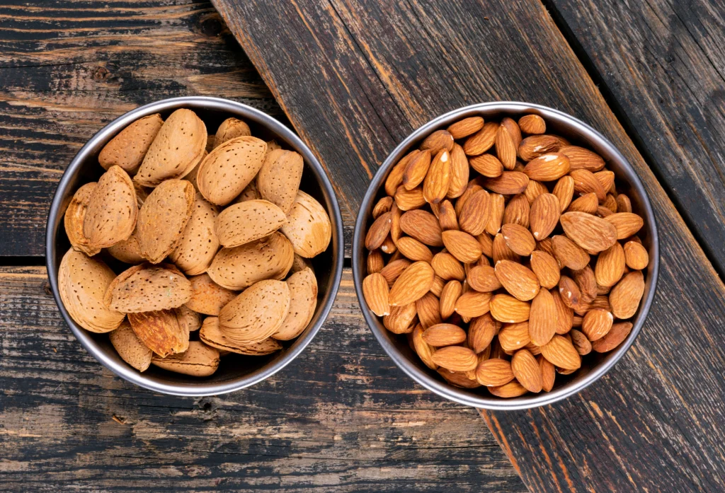 Nuts, almonds, dry roasted, with salt added