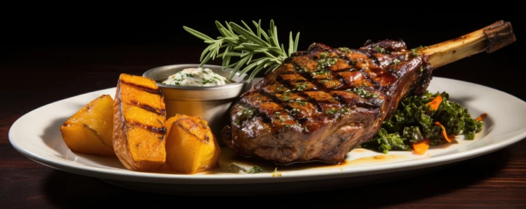 Phytonutrients Beef, short loin, t-bone steak, bone-in, separable lean only, trimmed to 18 fat, choice, cooked, grilled