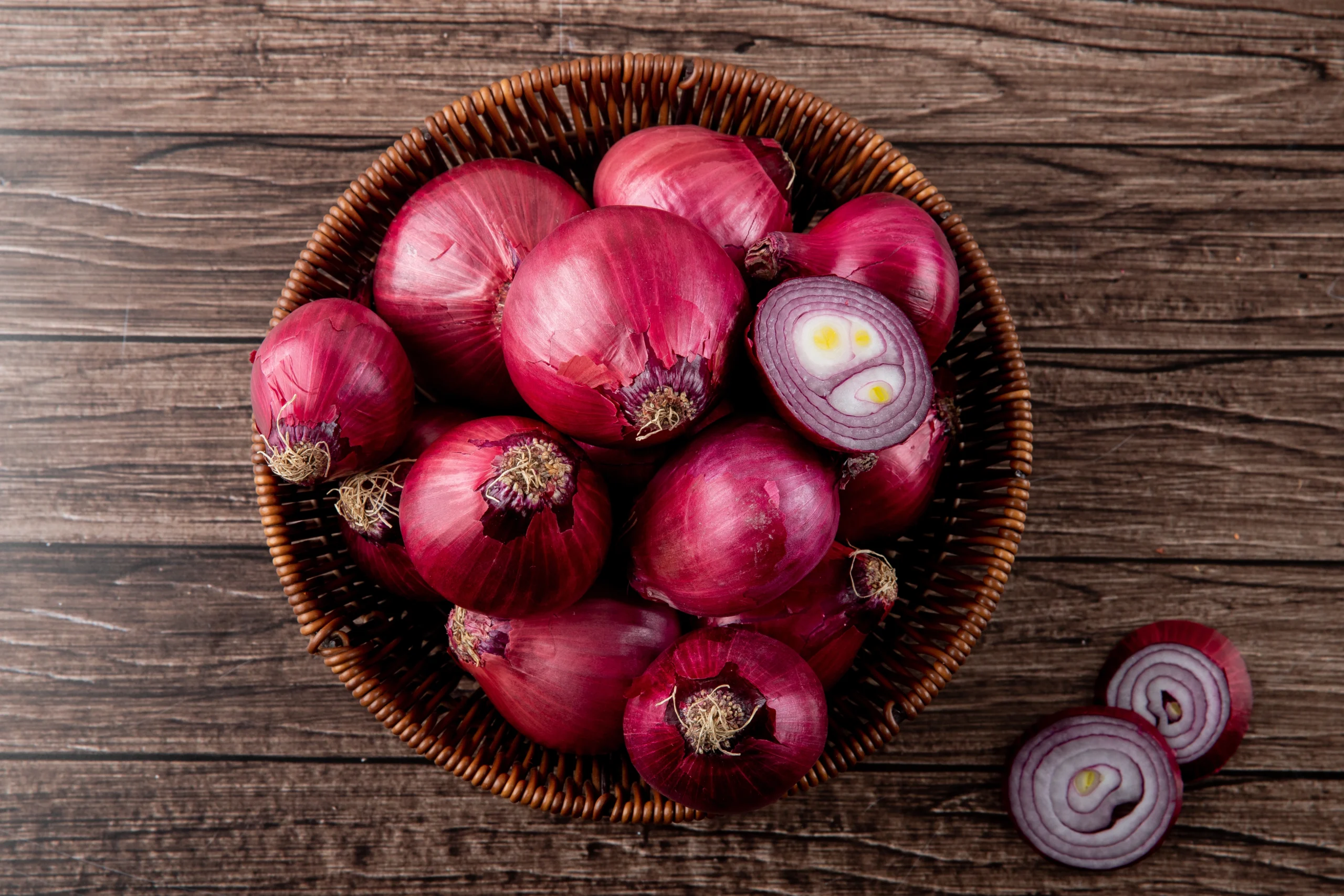 Onions, red, raw
