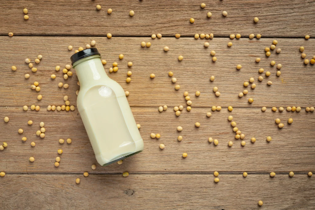 Soy milk, unsweetened, plain, shelf stable