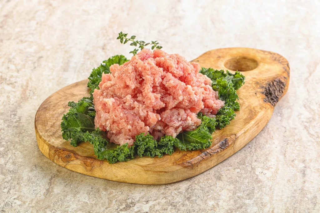 Pork, ground, raw