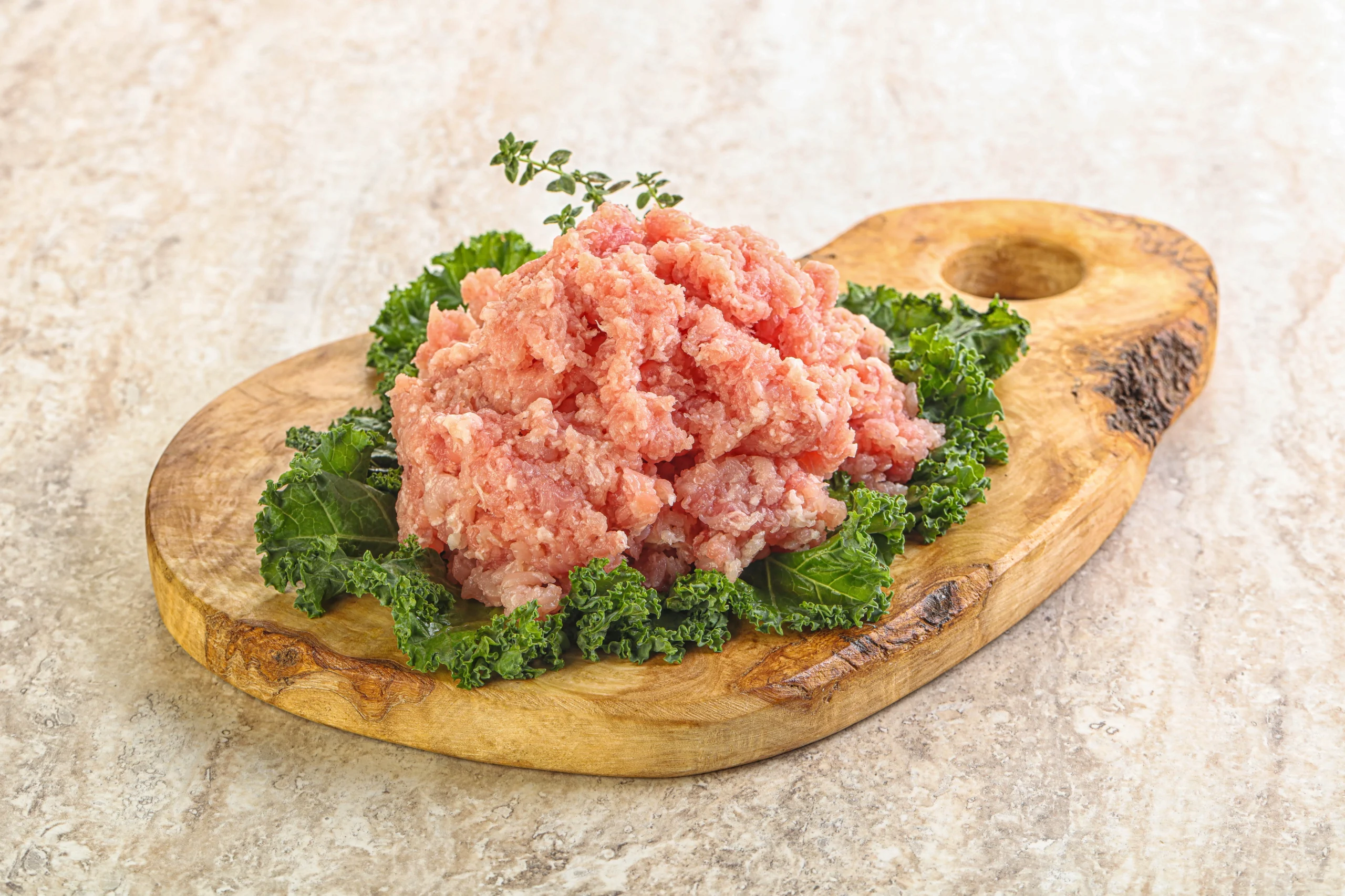 Pork, ground, raw