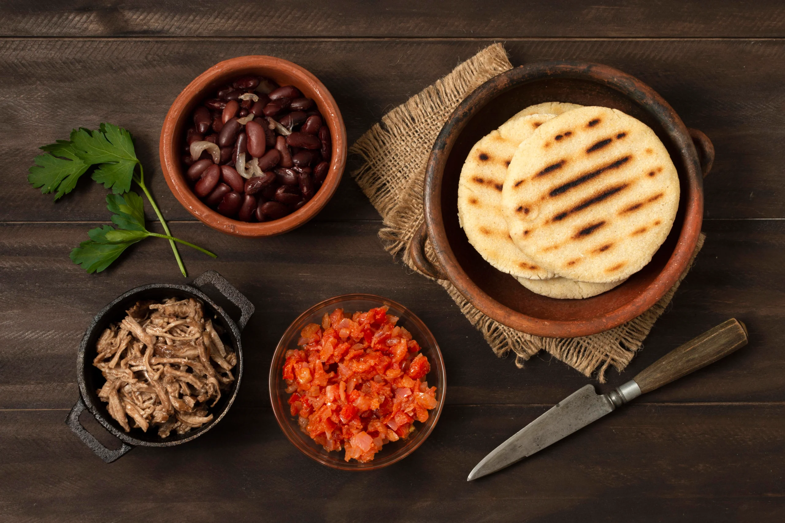 Restaurant, Latino, pupusas con frijoles